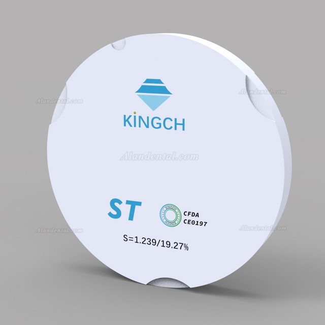 Kingch® 95*10-25mm ST/HT Dental Lab Zirconia Blank Compatible with Zirkon Zahn System System